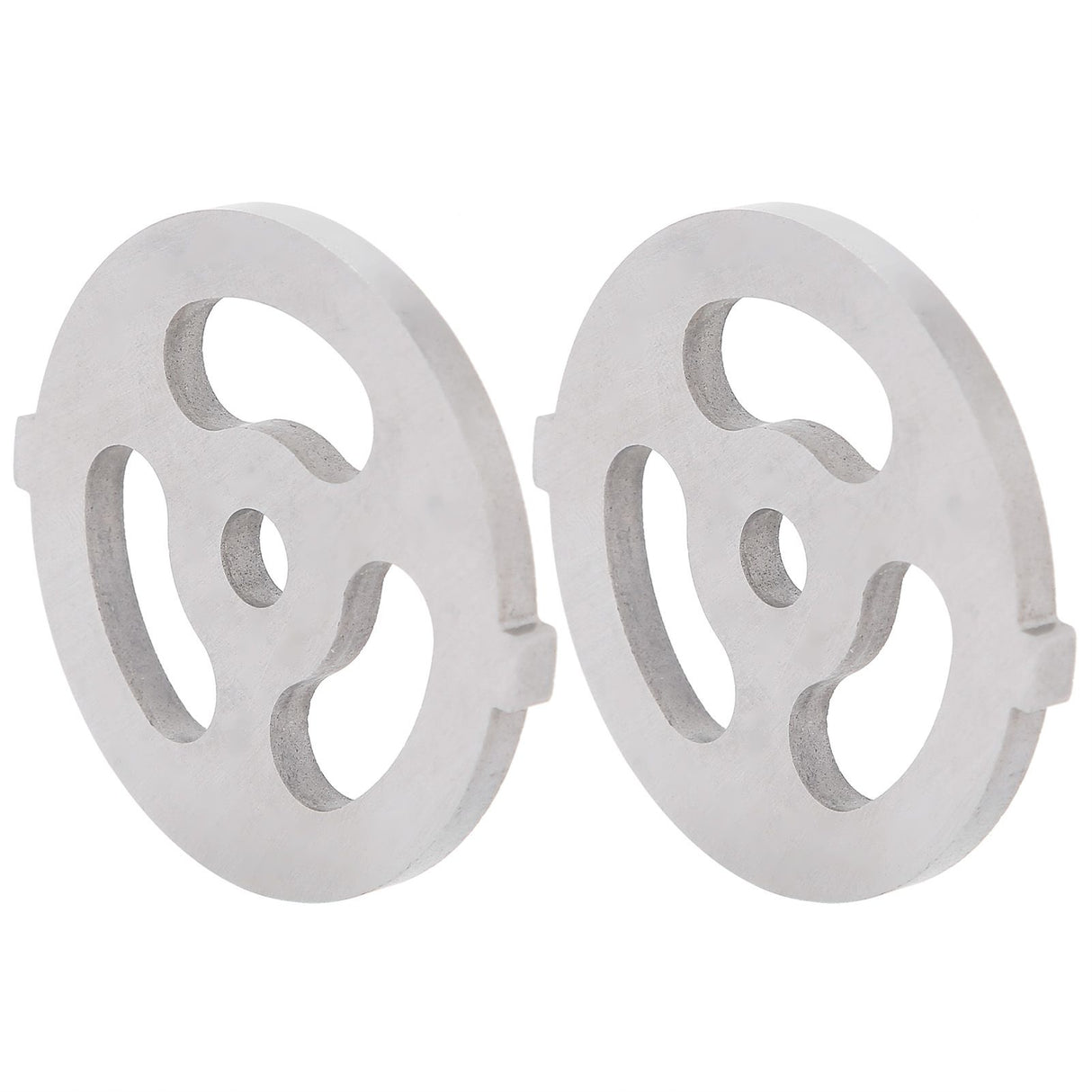 2pcs Meat Grinder Blade 304 Stainless Steel Cutting Plate 7mm/0.3in ID for 5#/B Type Meat Grinder(3 Holes Knife Plate )