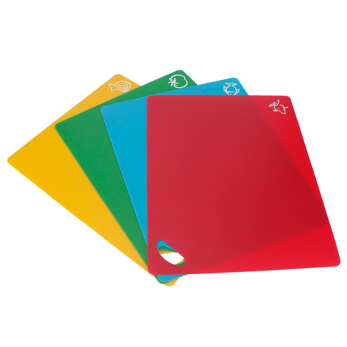 4pcs PP Flexible Kitchen Cutting Board Non Slip Cutting Board for Vegetable Meat 1.2mm