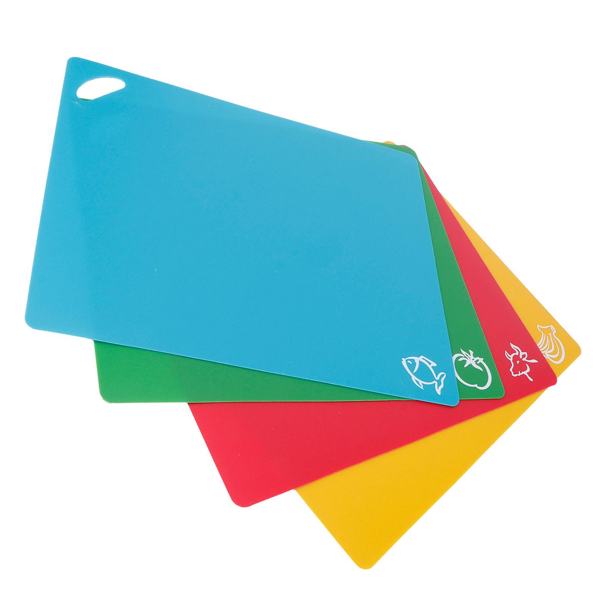 4pcs PP Flexible Kitchen Cutting Board Non Slip Cutting Board for Vegetable Meat 1.2mm