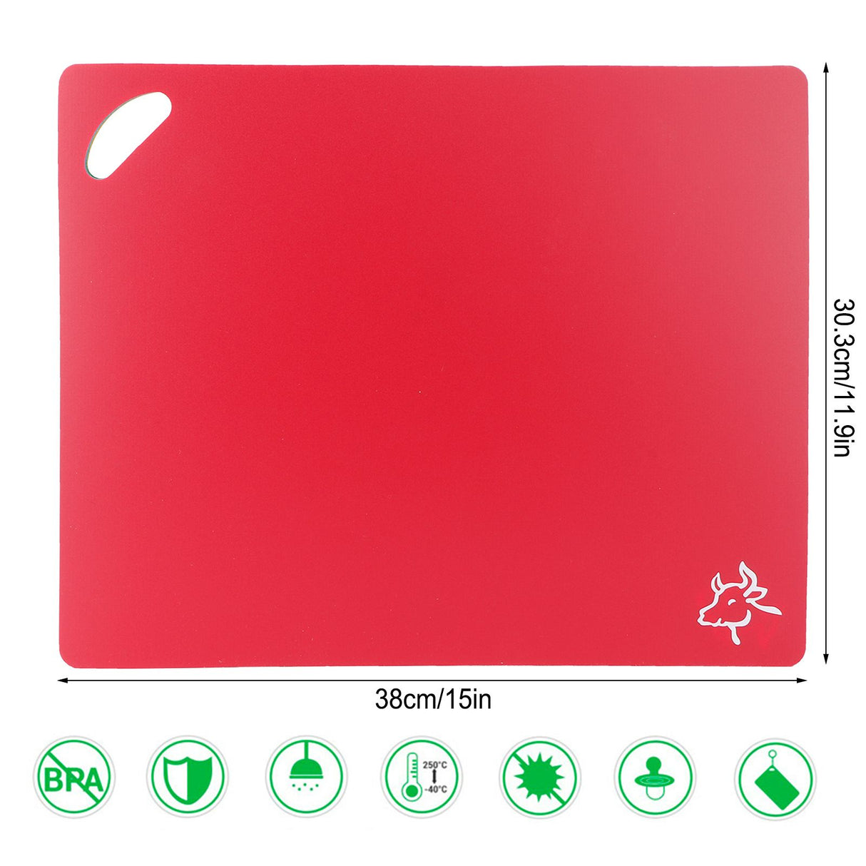 4pcs PP Flexible Kitchen Cutting Board Non Slip Cutting Board for Vegetable Meat 1.2mm