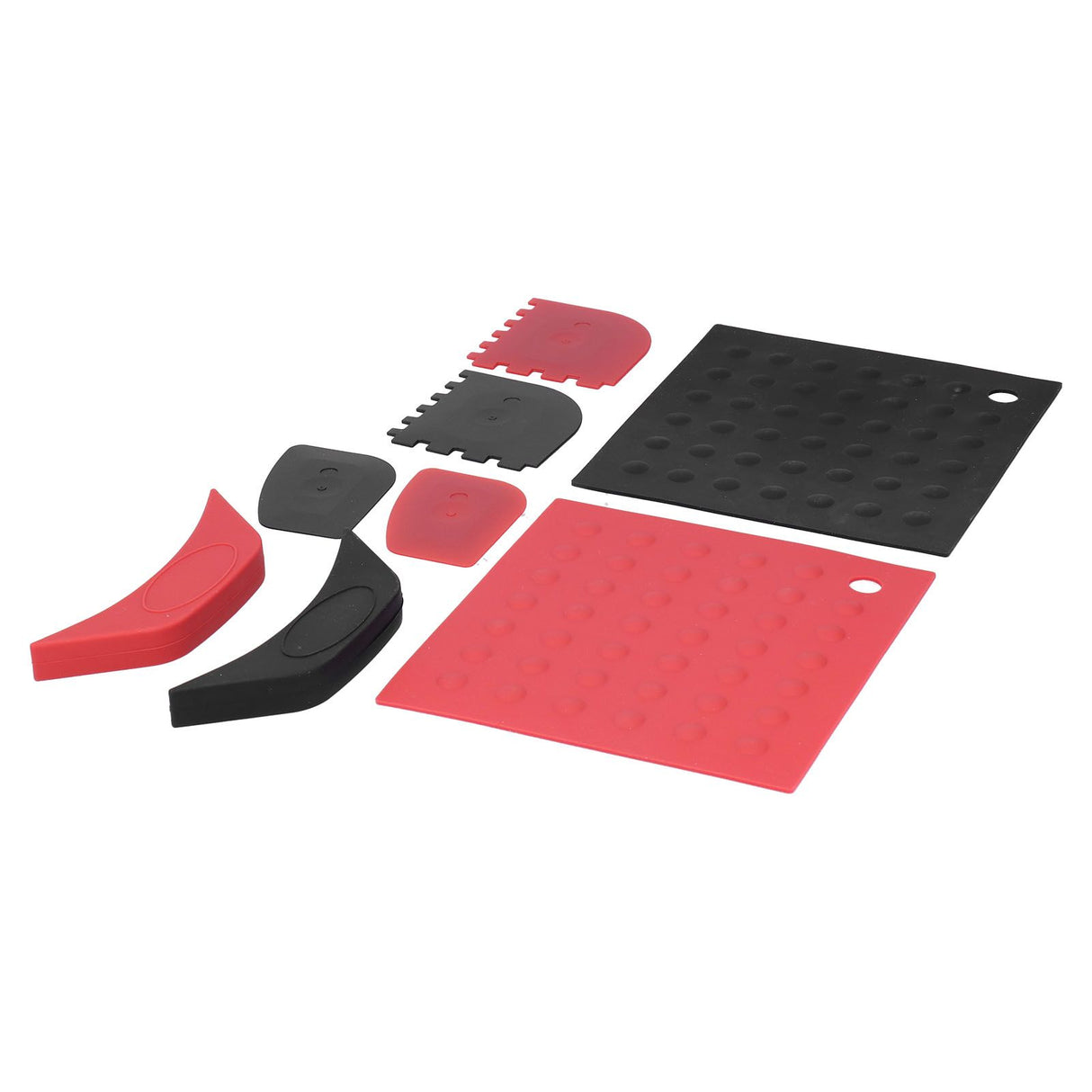 8Pcs/Set Pot Holder Scraper Pan Handle Kit Silicone Anti-Scalding Accessory for Home Kitchen