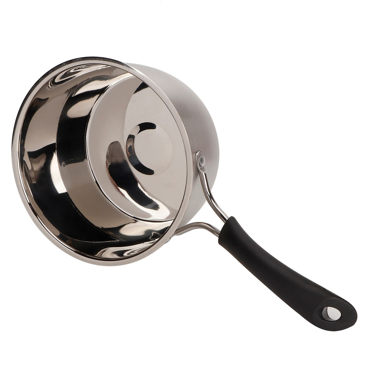 Small Soup Pot Thickened Compound Steel NonMagnetic Single Handle Cooking Kitchenware 18cm