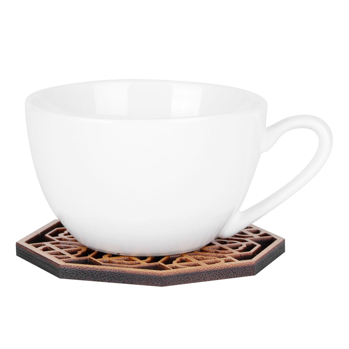 6PCS Bamboo Coaster Teacup Mat AntiScald Heat Insulation Pad Tea Ceremony Supplies(Type 1 )