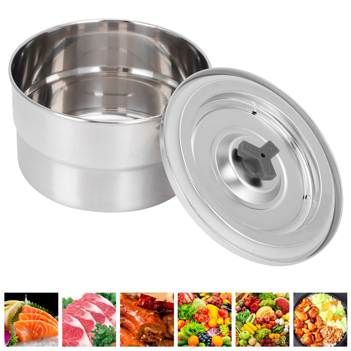 Lunch Box Portable 304 Stainless Steel Food Storage Container for School Picnic Camping600ml
