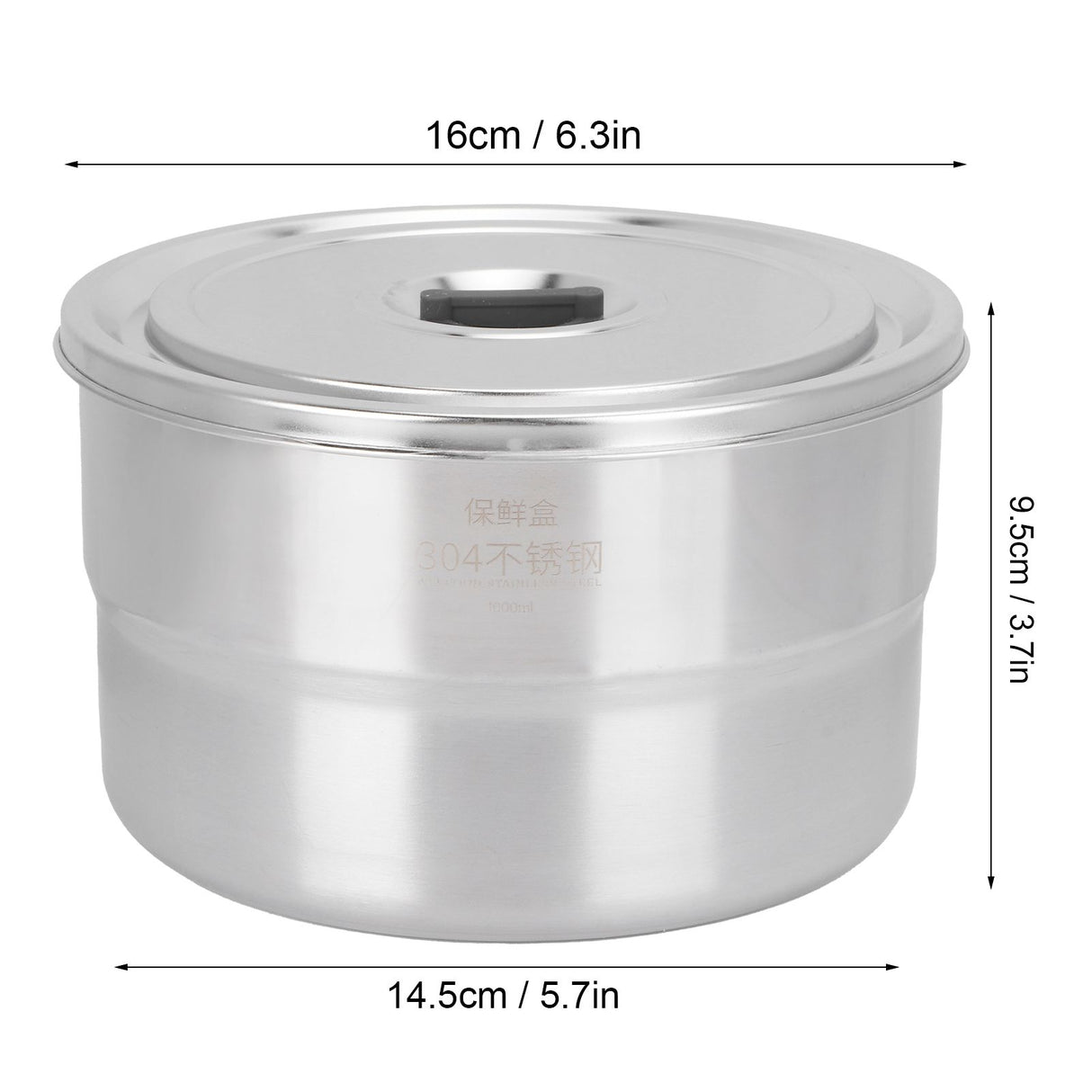 Lunch Box Portable 304 Stainless Steel Food Storage Container for School Picnic Camping1600ml