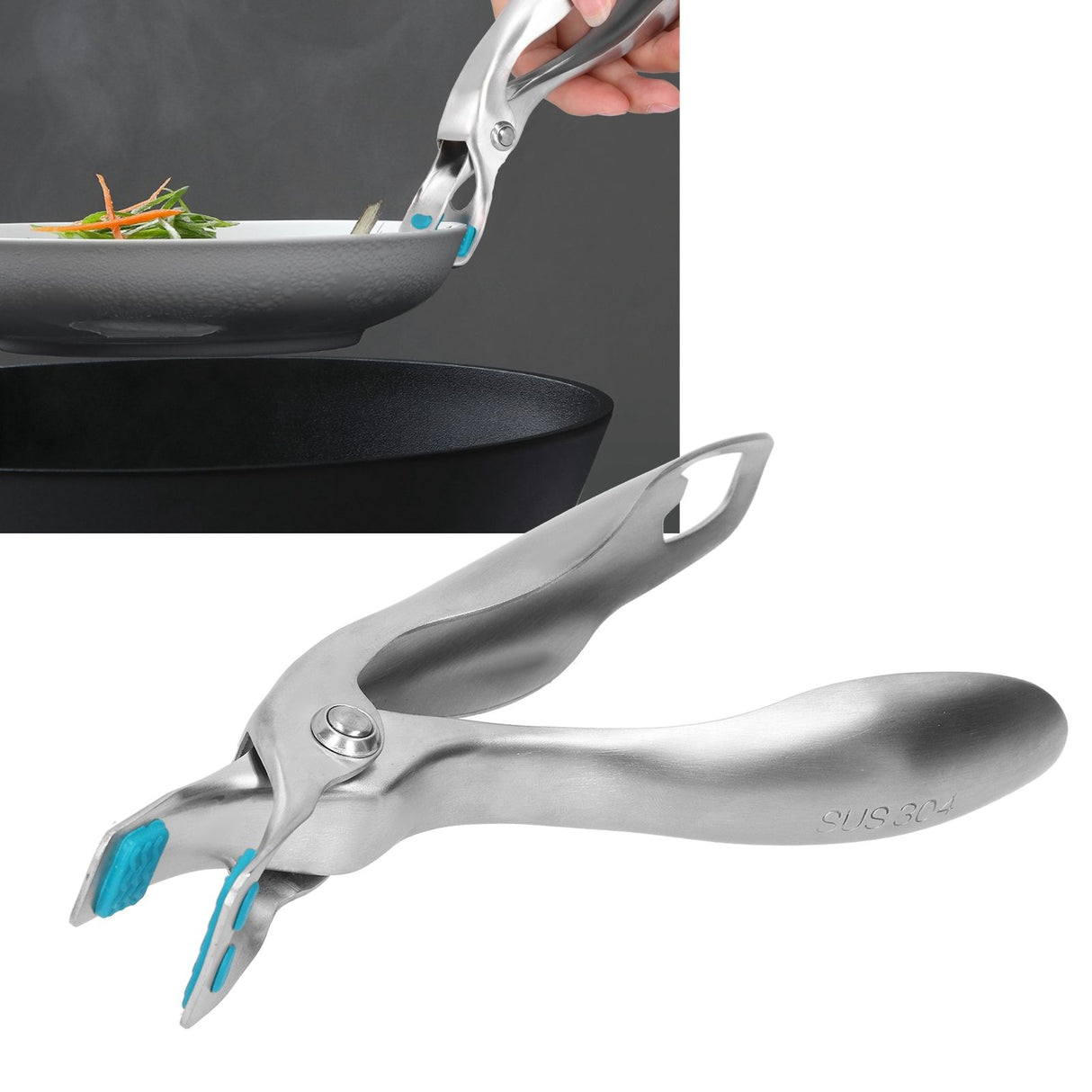 AntiScald Clip 304 Stainless Steel AntiHot Bowl Dishes Holder Pot Pan Clamp Kitchen Accessories
