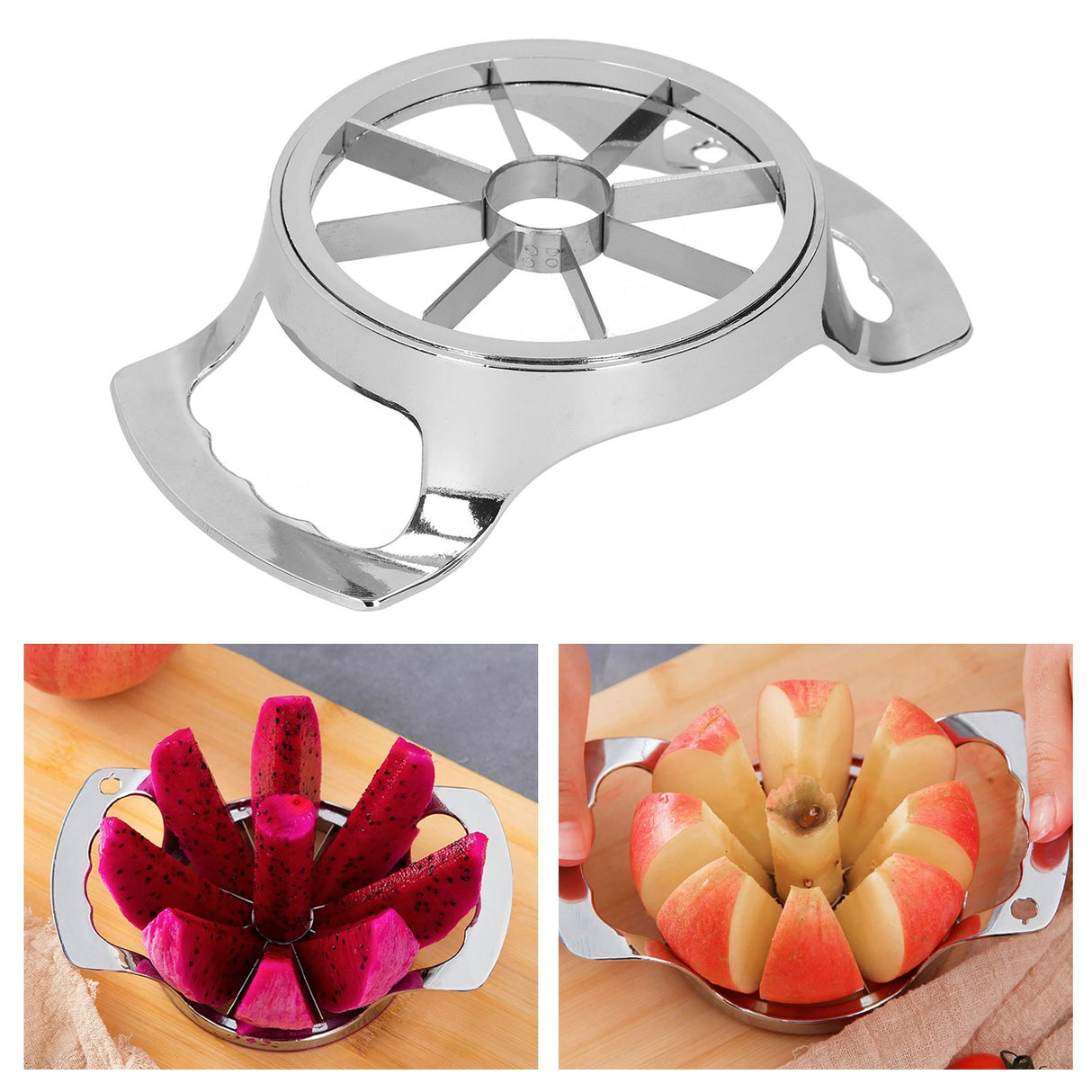 Fruit Cutter Multifunction 304 Stainless Steel Apples Cutting Tool Kitchen AccessoryS (For 8 Section)