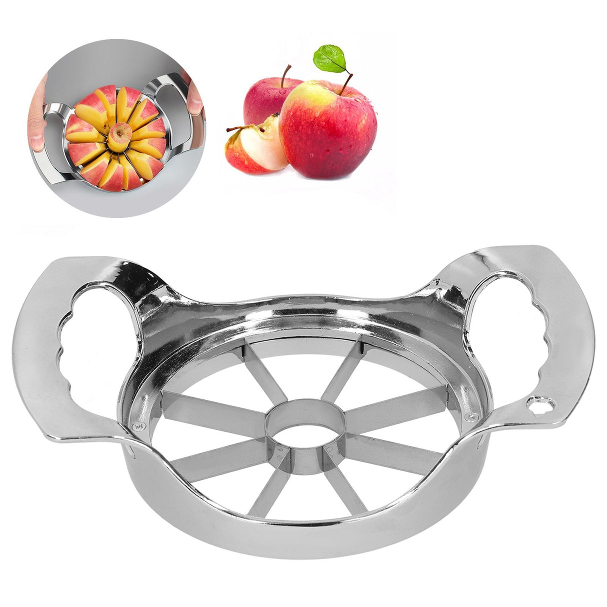 Fruit Cutter Multifunction 304 Stainless Steel Apples Cutting Tool Kitchen AccessoryL (For 12 Section)