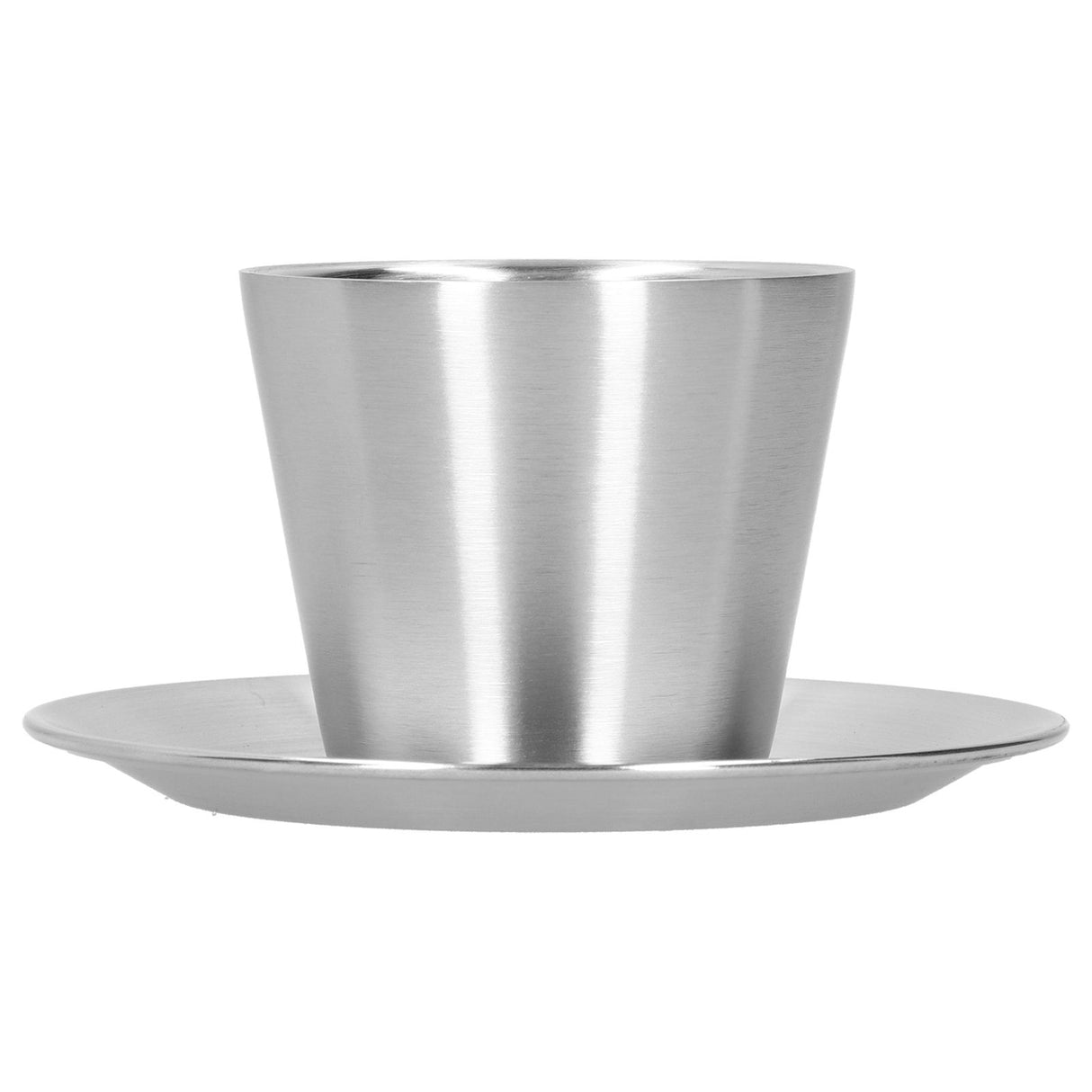 Stainless Steel Coffee Cup Set Double Walled Coffee Mug with Saucer Tea Mug Drinkware