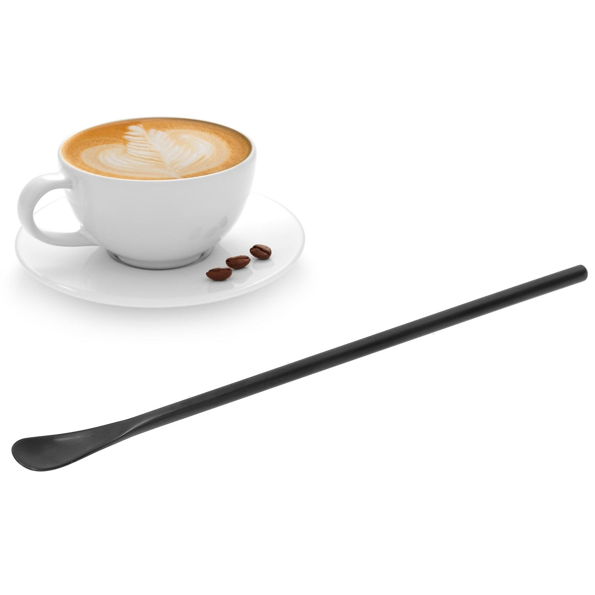 Coffee Stirring Spoon 304 Stainless Steel Cocktail Smoothie Lengthen Long Handle Matte Black