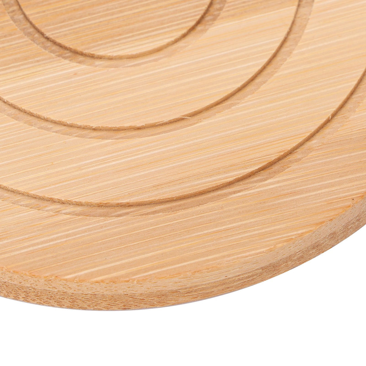 6PCS Bamboo Coaster with Holder Round Cup Mats Pad for Cold Drinks and Hot Beverage Home Supply