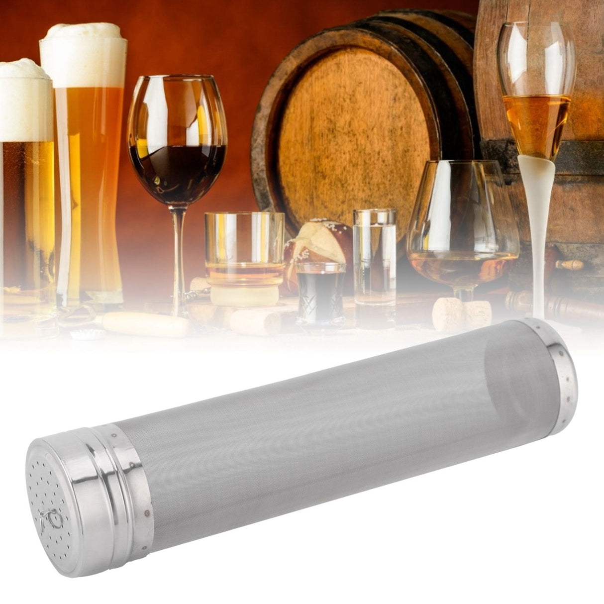Stainless Steel Beer Filter Mesh Beer Strainer Filter for Home Brewing 70 x 300mm