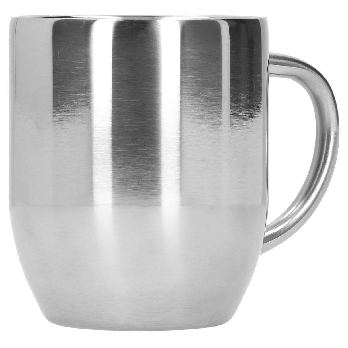 304 Stainless Steel DoubleLayer Coffee Cup Thickening Handle Mark Cup 350ml for Office