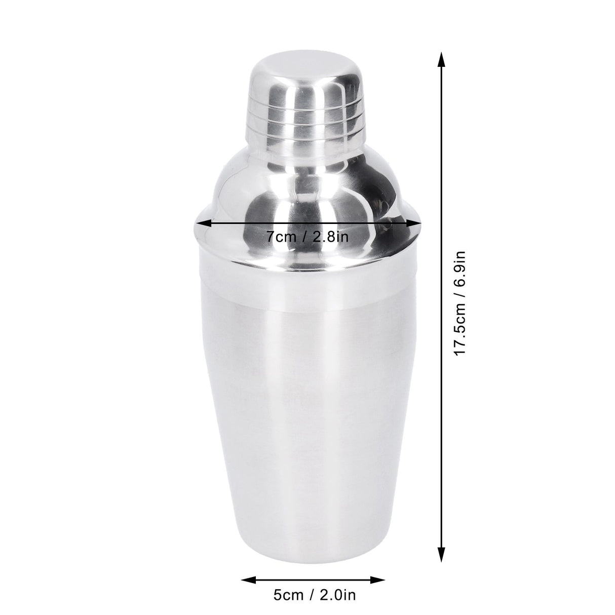 350ml Cocktail Shaker Stainless Steel Wine Drink Mixing Glasses Barware Bartender Tool