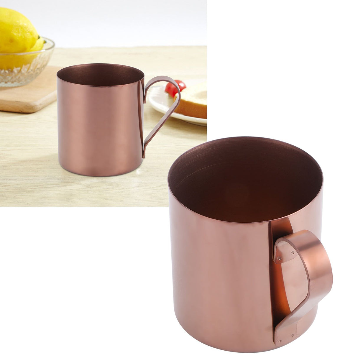 400ml Cocktail Mug 304 Stainless Steel Beer Coffee Water Drinking Cup Bar DrinkwareRose Gold
