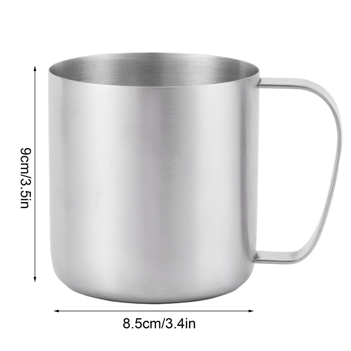 480ml Sanding Beer Mug 304 Stainless Steel Outdoor Water Cup Coffee Cup for Home Kitchen Supply