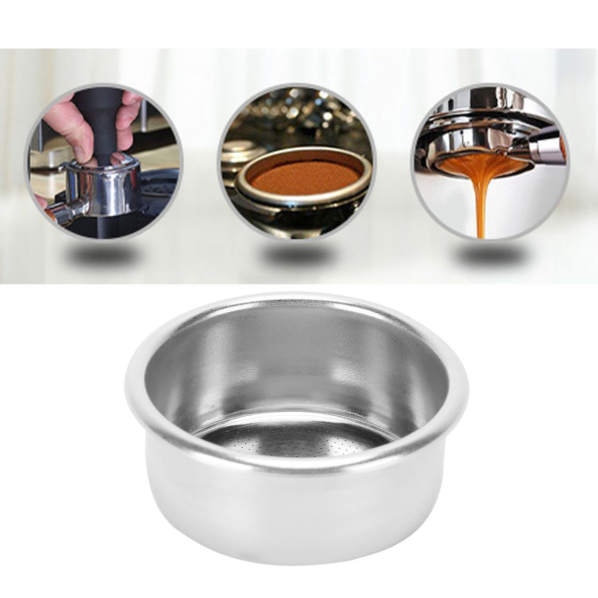 Coffee Filter Mesh Basket No Pressure Strainer Powder Bowl Coffee Machine Accessories 54MM