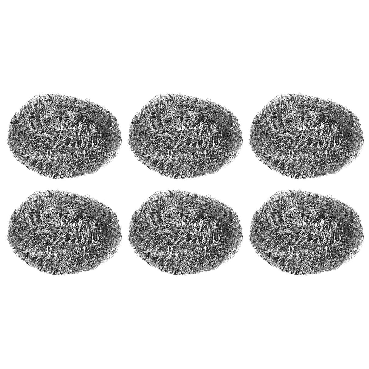 20Pcs Stainless Steel Scrubber Steel Wire Ball Dish Bowl Pot Scouring Brush Kitchen Cleaning Tool