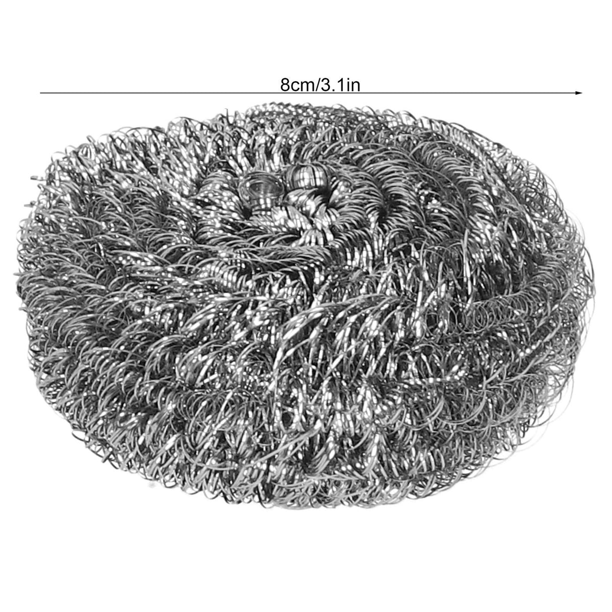 20Pcs Stainless Steel Scrubber Steel Wire Ball Dish Bowl Pot Scouring Brush Kitchen Cleaning Tool