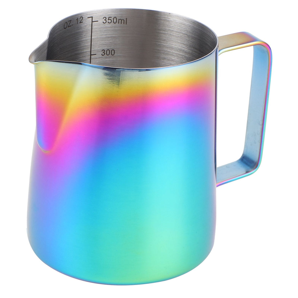 350ml Coffee Pitcher Latte Art Making Cup Colorful Milk Frothing Pitcher with Scale
