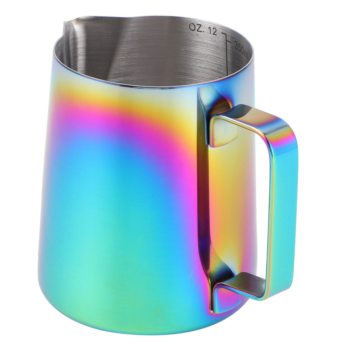 350ml Coffee Pitcher Latte Art Making Cup Colorful Milk Frothing Pitcher with Scale