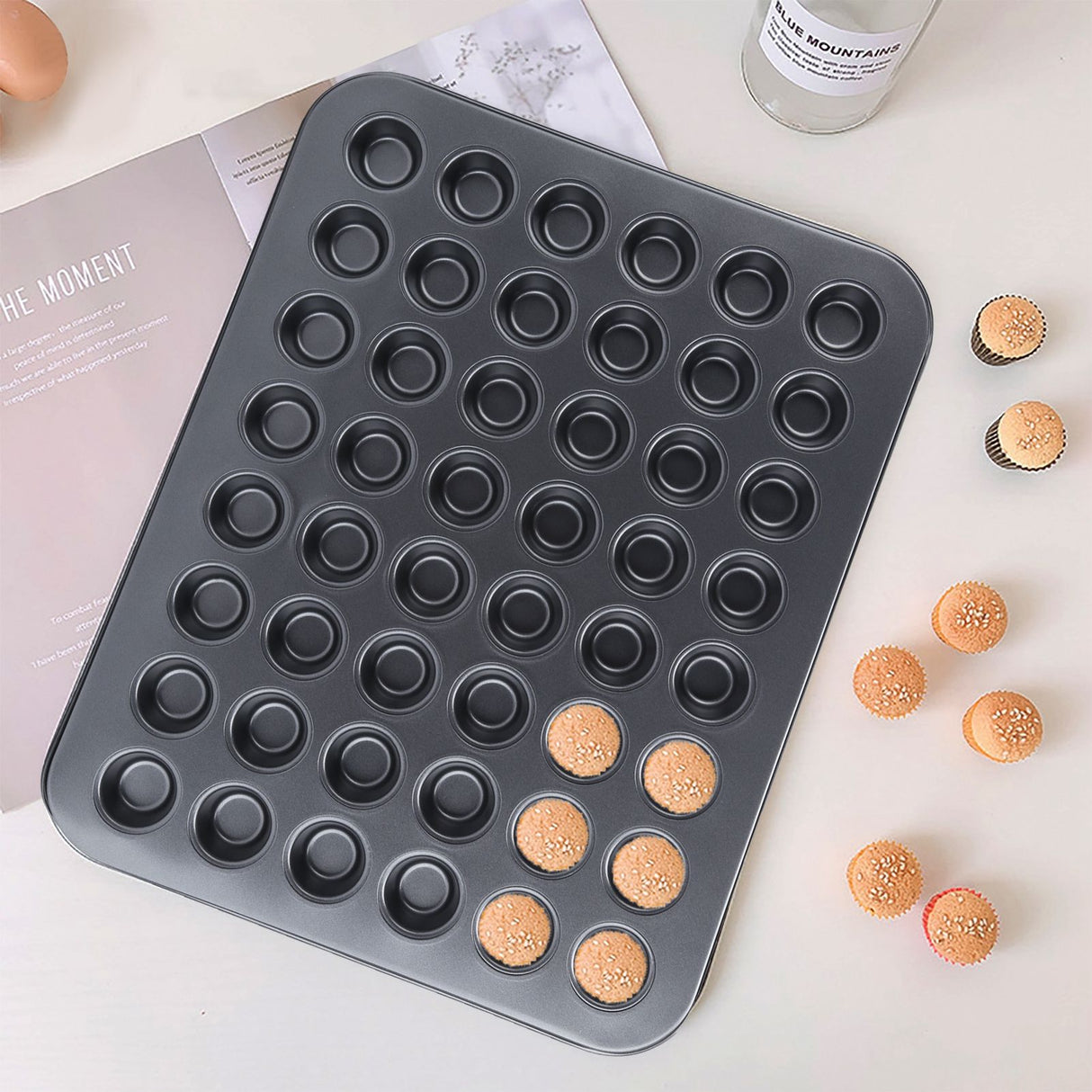 48Cup NonStick Mini Round Cupcake Pan Tray Baking Mould Bakeware Cooking Accessory