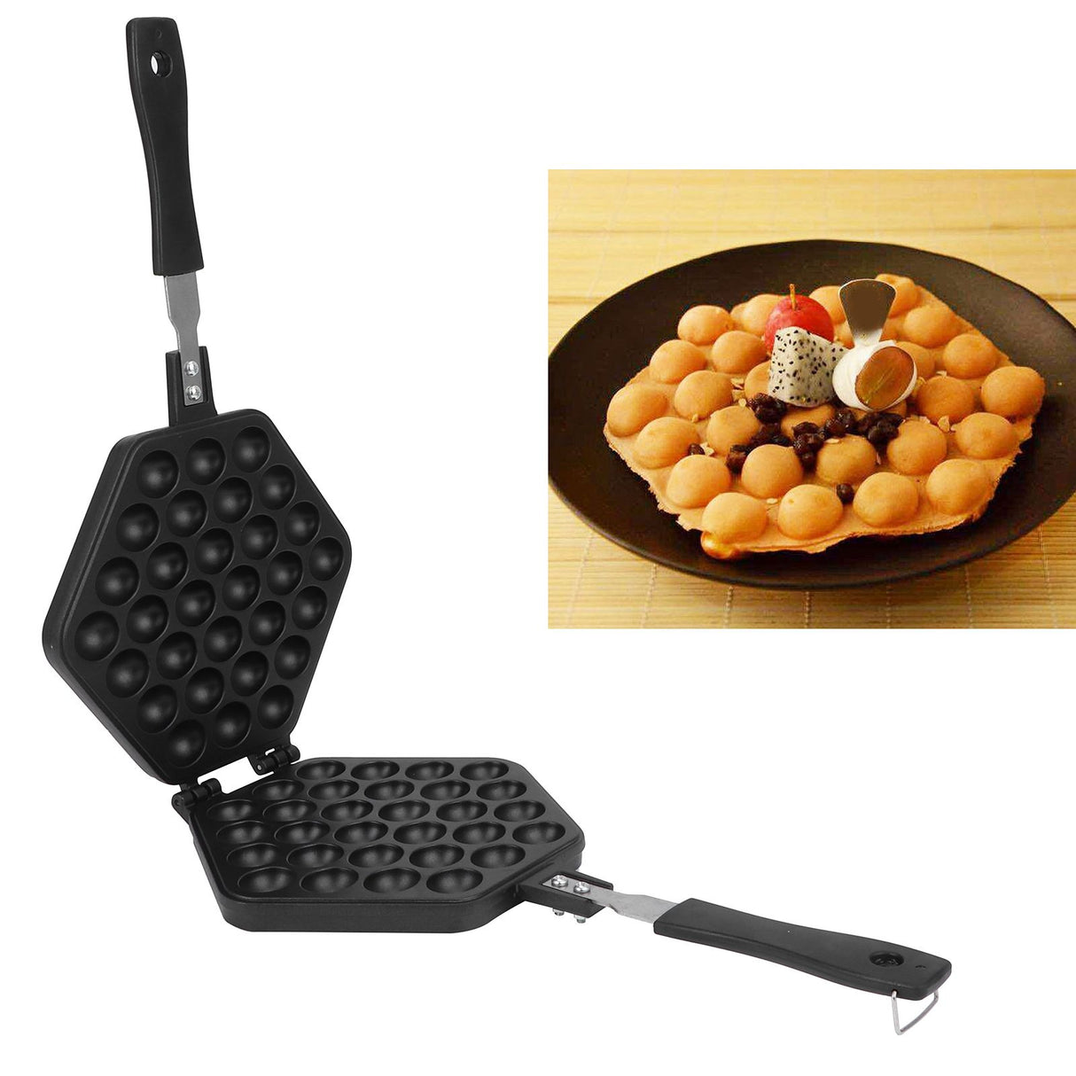 Egg Puff Pan with Handle NonStick Baking Maker Machine Kitchen Cooking Utensils