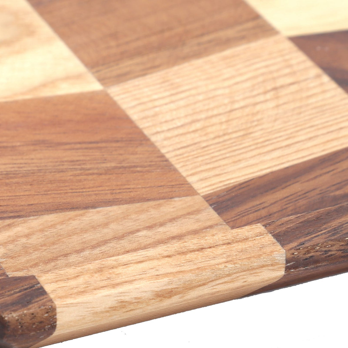 Grid Pattern Wood Plate Fruit Dishes Holder Tea Tray Dessert Dinner Bread Serving Tray24x24cm