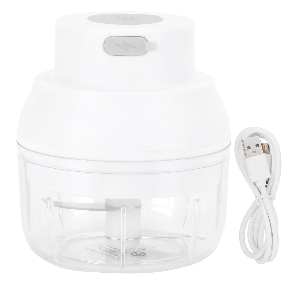 100ml USB Vegetable Cutter Mini Garlic Crusher Chopper Electric Garlic Masher Cooking AccessoryWhite