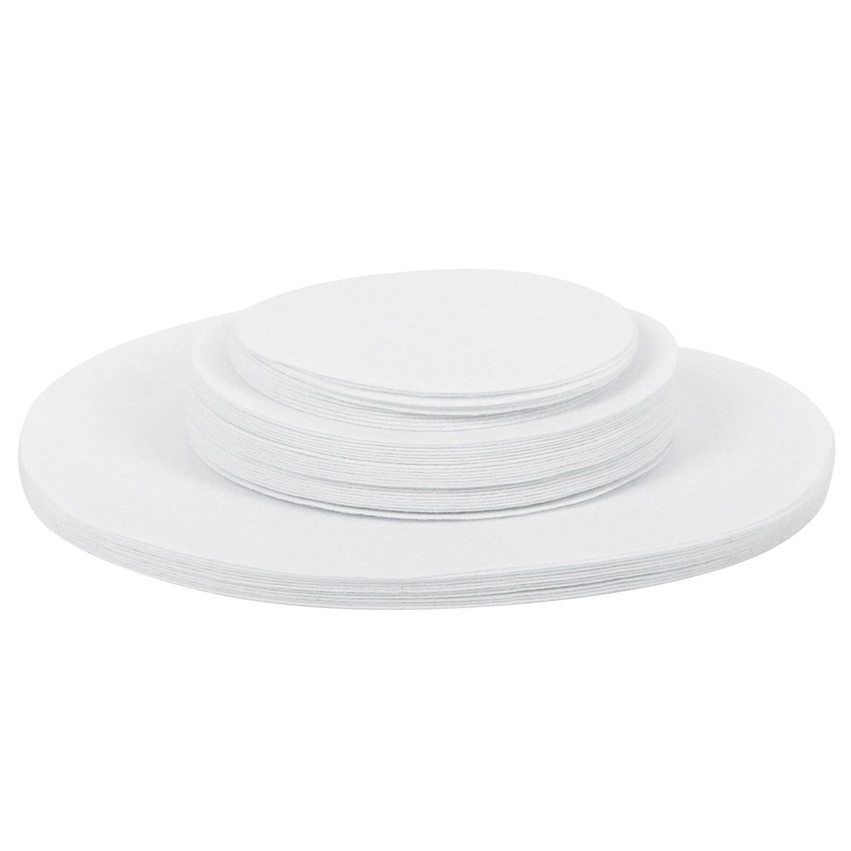 Felt Dish Protection Pad AntiFriction Storage Separator Insulation Mat Food Plate Porcelain Divider(White 48PCS)