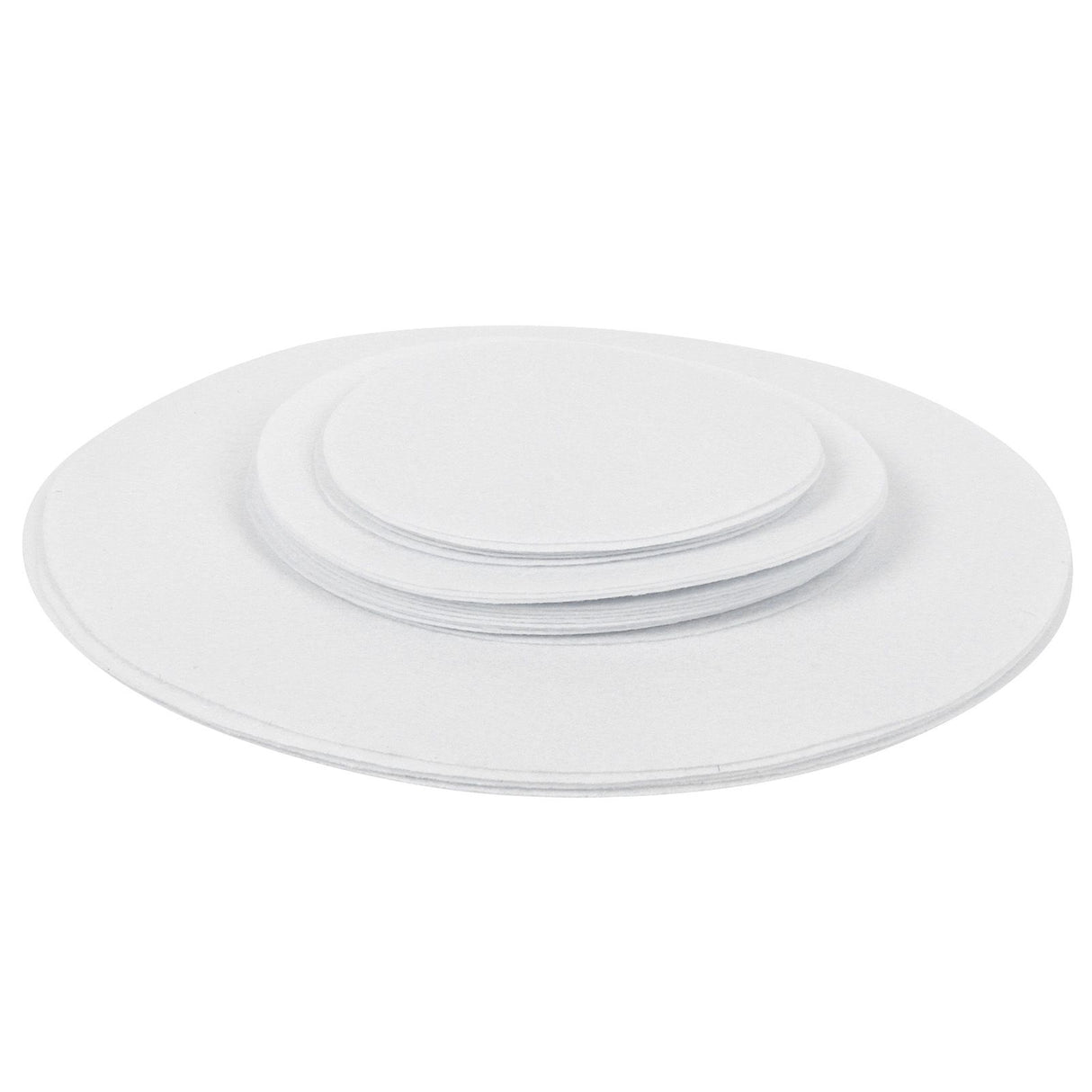 Felt Dish Protection Pad AntiFriction Storage Separator Insulation Mat Food Plate Porcelain Divider(White 24PCS)