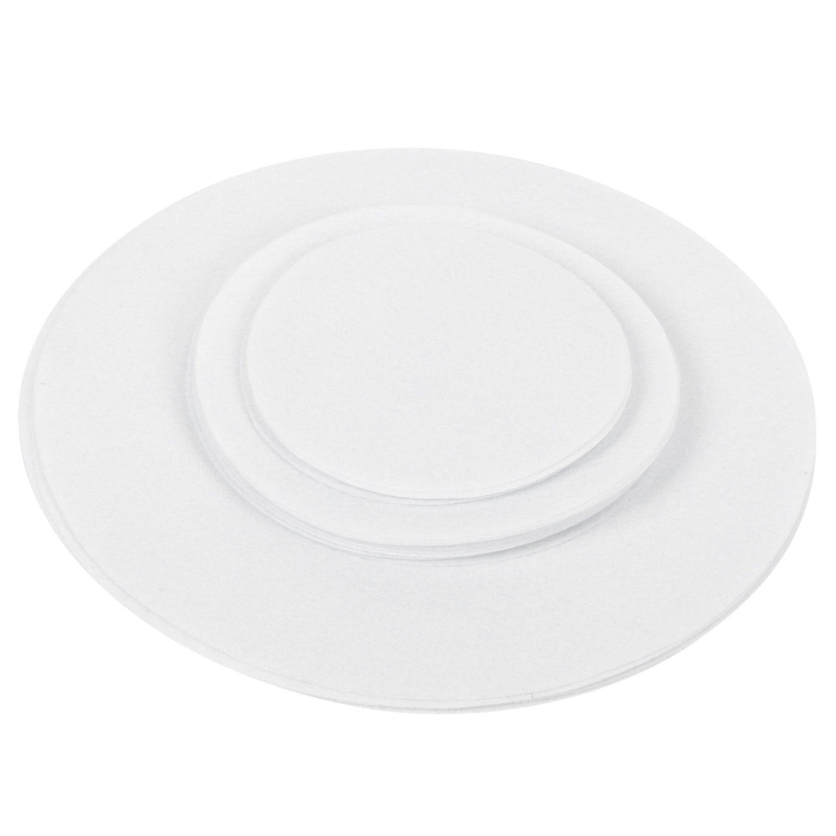 Felt Dish Protection Pad AntiFriction Storage Separator Insulation Mat Food Plate Porcelain Divider(White 24PCS)