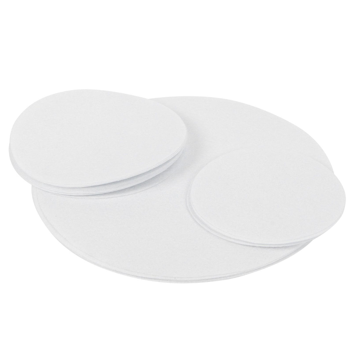 Felt Dish Protection Pad AntiFriction Storage Separator Insulation Mat Food Plate Porcelain Divider(White 24PCS)