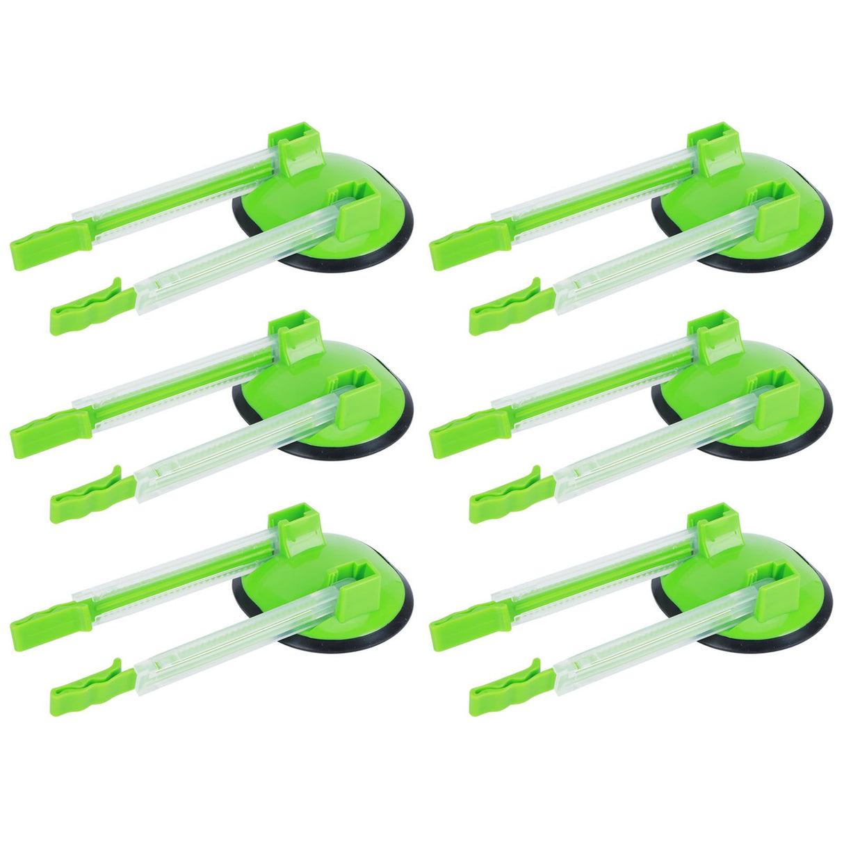6Pcs Food Storage Bag Holder Stand HandsFree Bag Racks Home Kitchen Accessory Green