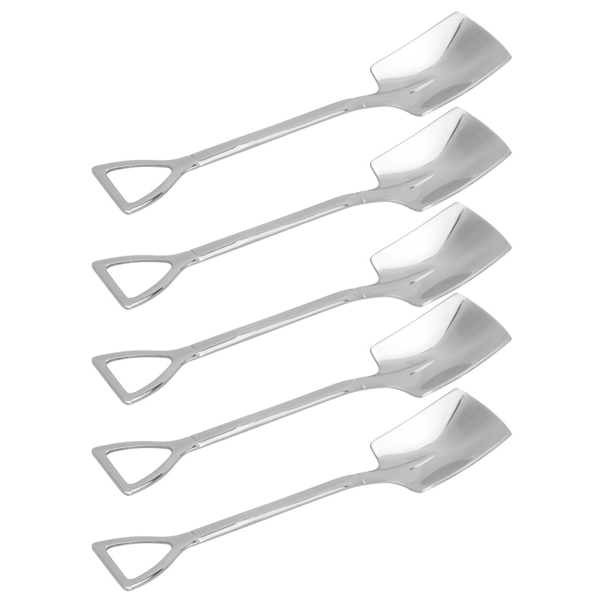 5pcs Dessert Coffee Spoons 304 Stainless Steel Ice Cream Dessert Cake Spoons SetShovel Spoon