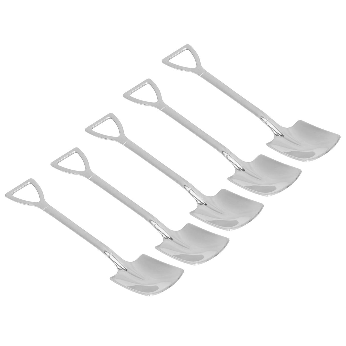 5pcs Dessert Coffee Spoons 304 Stainless Steel Ice Cream Dessert Cake Spoons SetShovel Spoon
