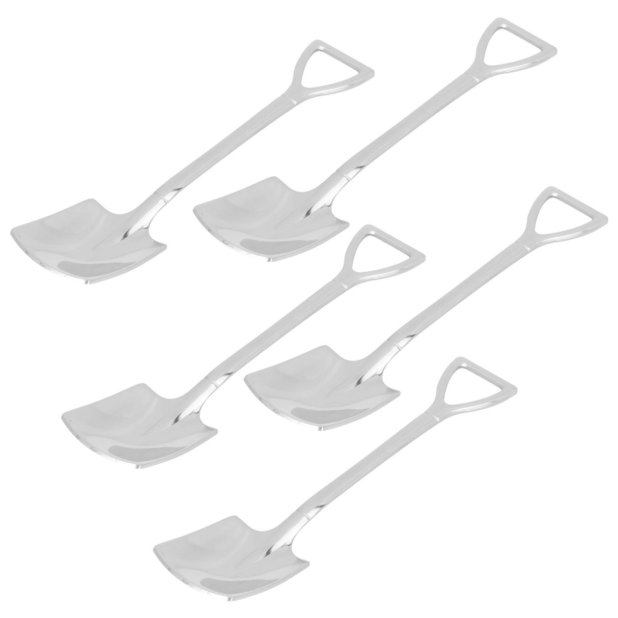 5pcs Dessert Coffee Spoons 304 Stainless Steel Ice Cream Dessert Cake Spoons SetShovel Spoon
