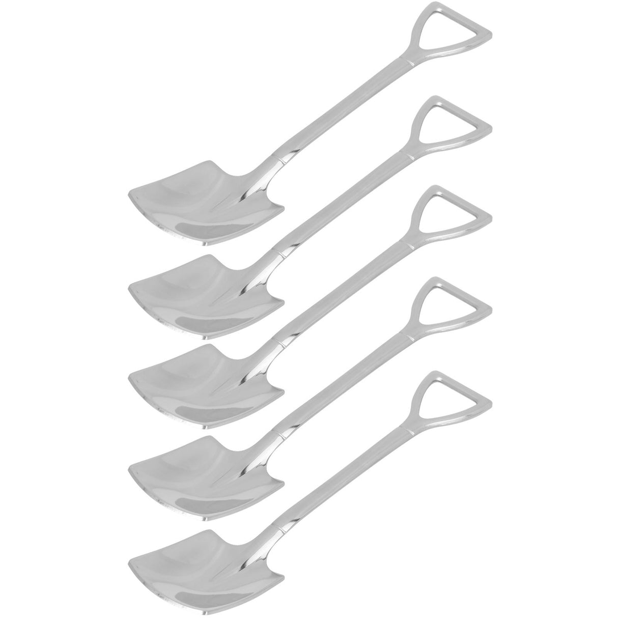 5pcs Dessert Coffee Spoons 304 Stainless Steel Ice Cream Dessert Cake Spoons SetShovel Spoon