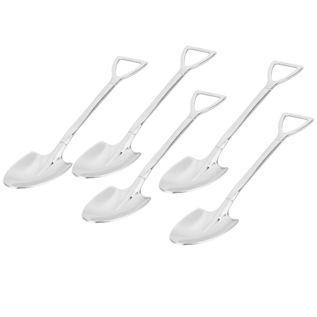5pcs Dessert Coffee Spoons 304 Stainless Steel Ice Cream Dessert Cake Spoons SetSpoon