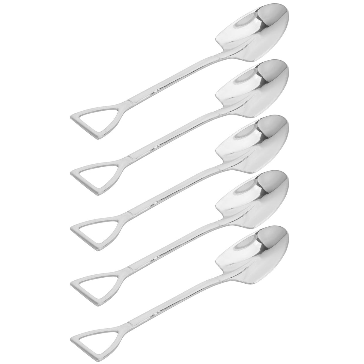 5pcs Dessert Coffee Spoons 304 Stainless Steel Ice Cream Dessert Cake Spoons SetSpoon