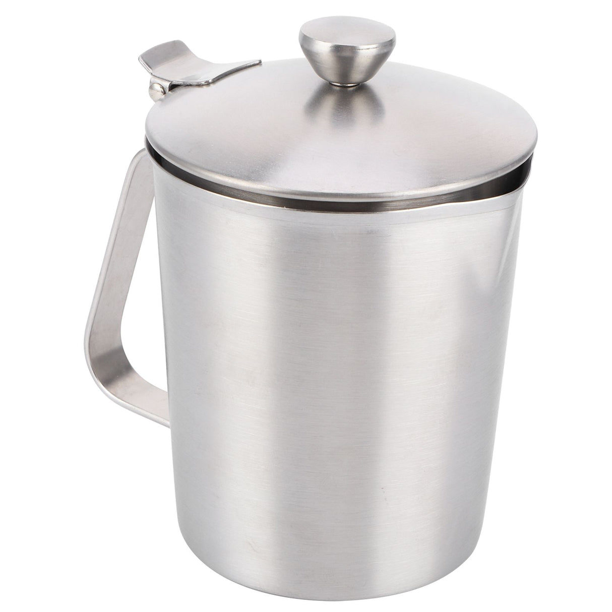 Coffee Latte Cup Thicken 304 Stainless Steel Measuring cup Milk Frothing Jug with Scale Cover500ml with Cover