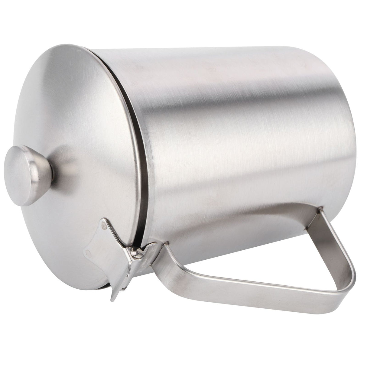 Coffee Latte Cup Thicken 304 Stainless Steel Measuring cup Milk Frothing Jug with Scale Cover500ml with Cover
