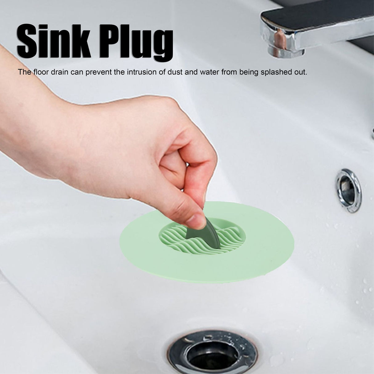 5Pcs Kitchen Sink Drain Plugs Strainer Water Sink Bathtub Drainage Stopper Bathroom AccessoriesGreen