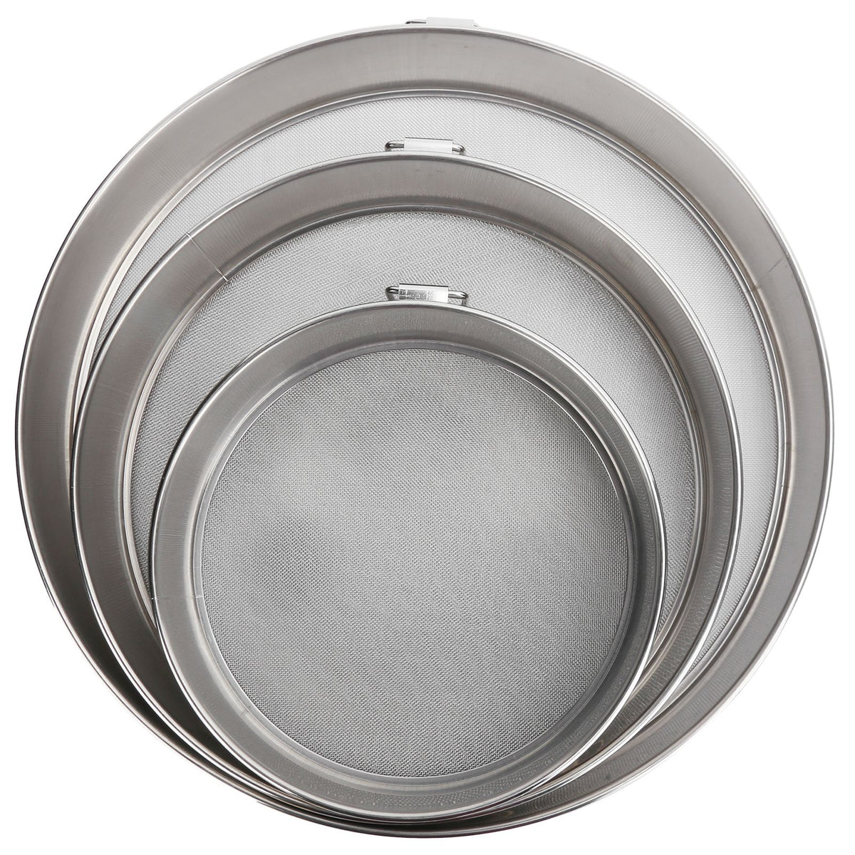 3Pcs Flour Sieve Set 304 Stainless Steel Round Flour Powder Filter Sifter Baking Utensil