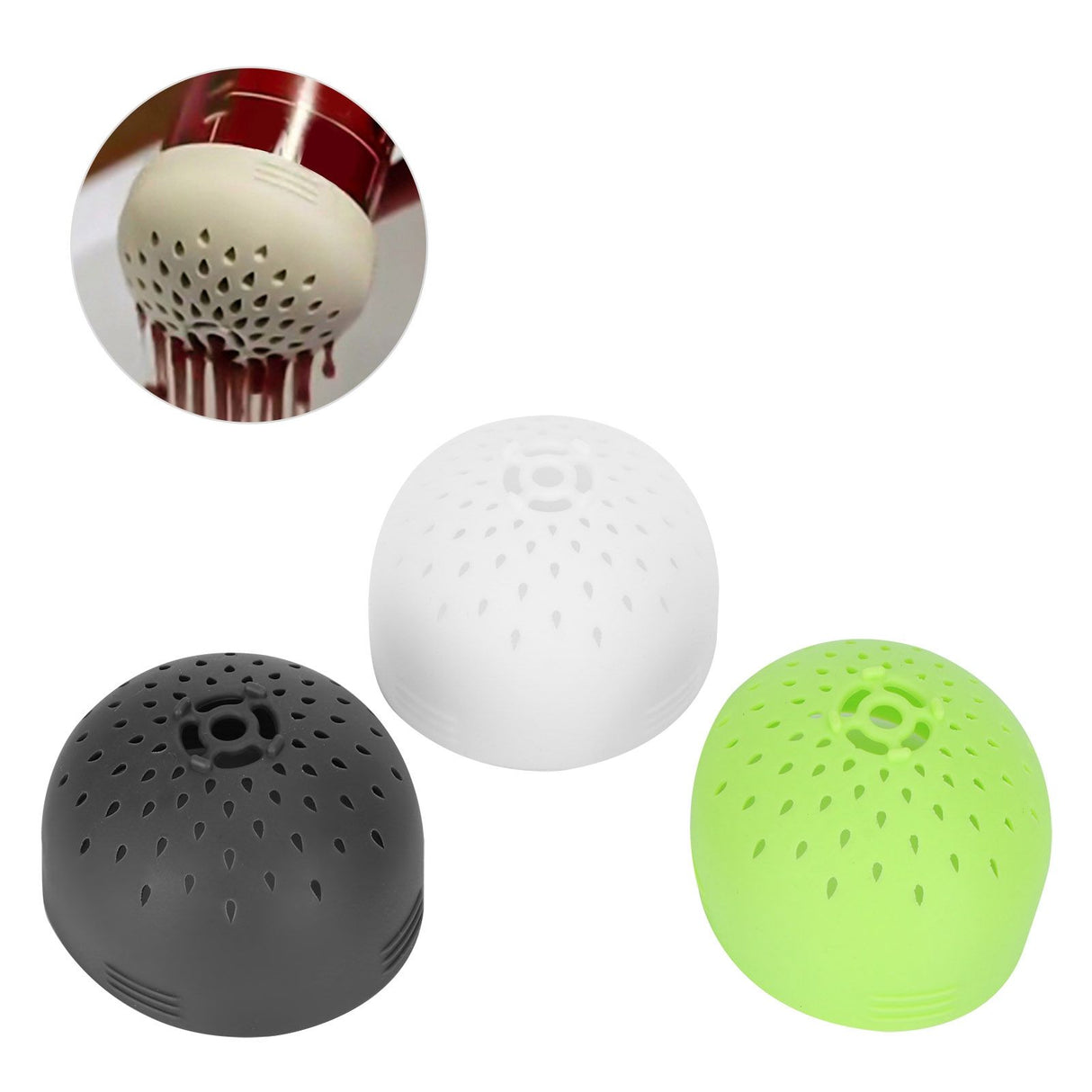 3Pcs Mini Colander Multi Purpose Silicone Can Filter Cover Strainer Kitchen Gadget