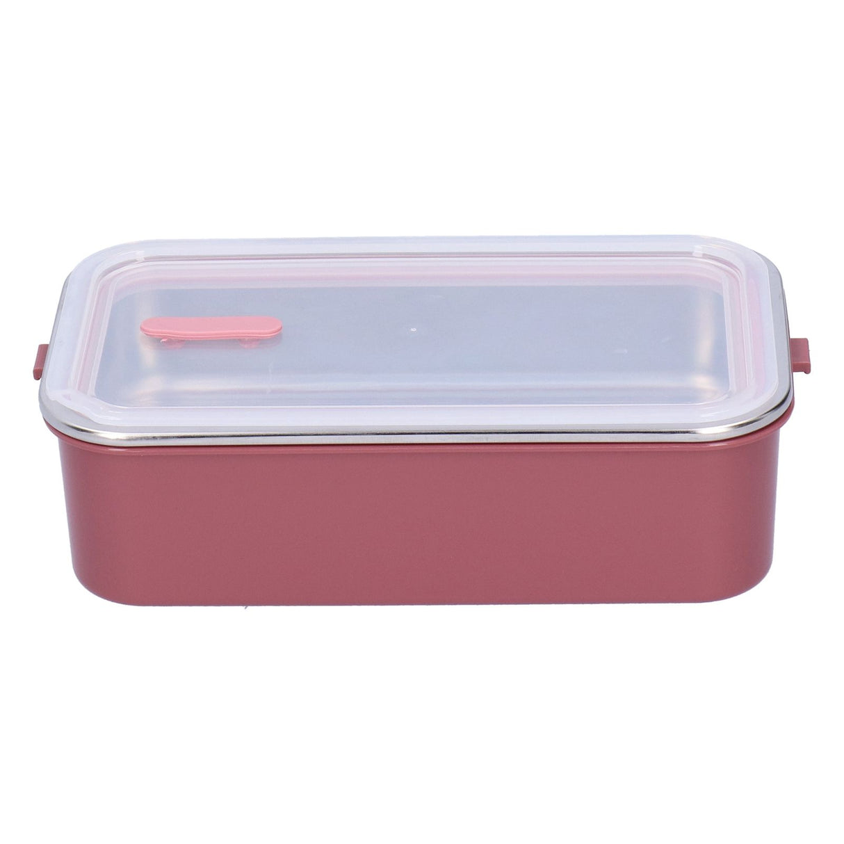 304 Stainless Steel Lunch Box Rectangular Insulated Portable Bento Box with HandleSingle Layer 700ml