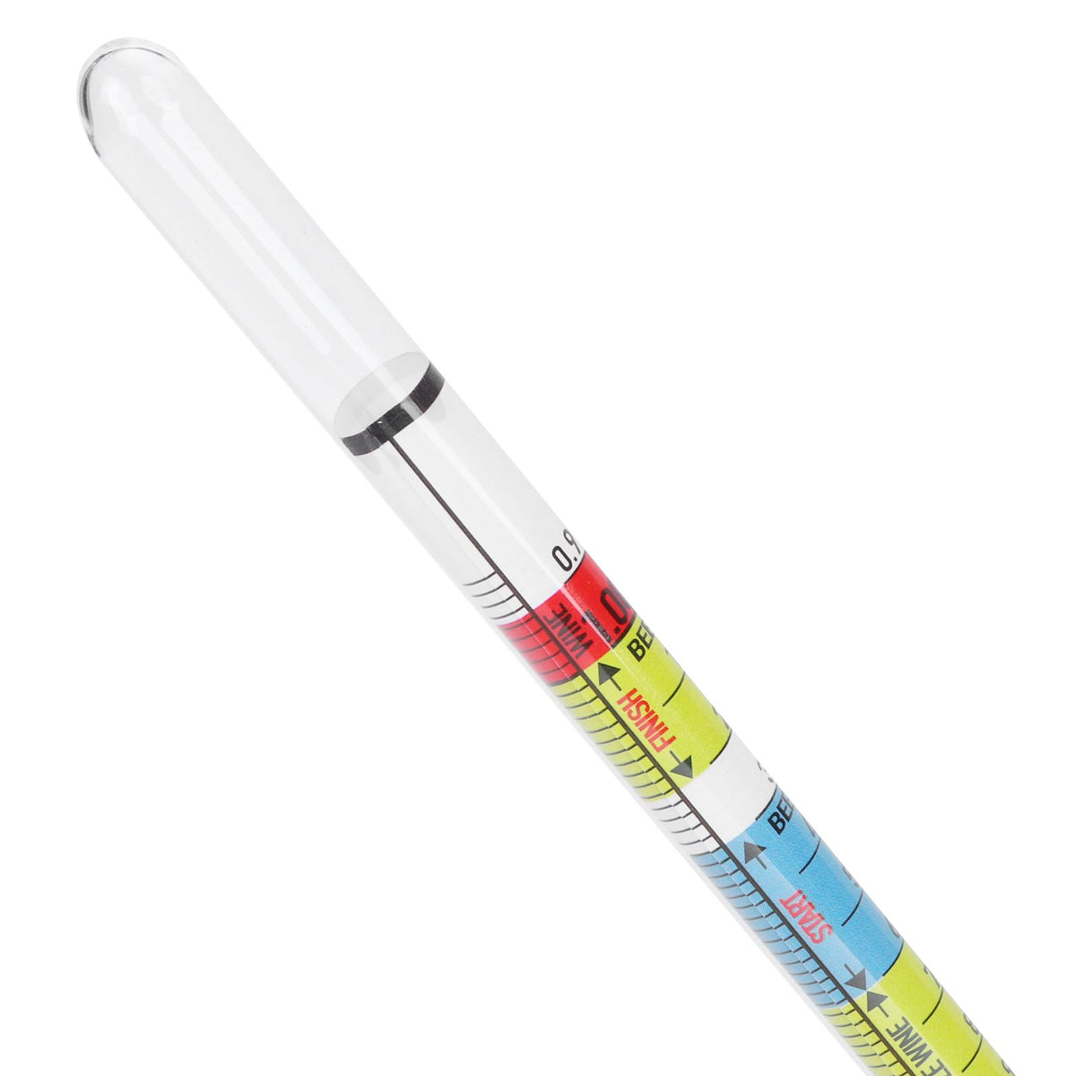 Hydrometer Tester with Sugar Ethanol Density Scales Wine Beer Brewing Measuring Instrument