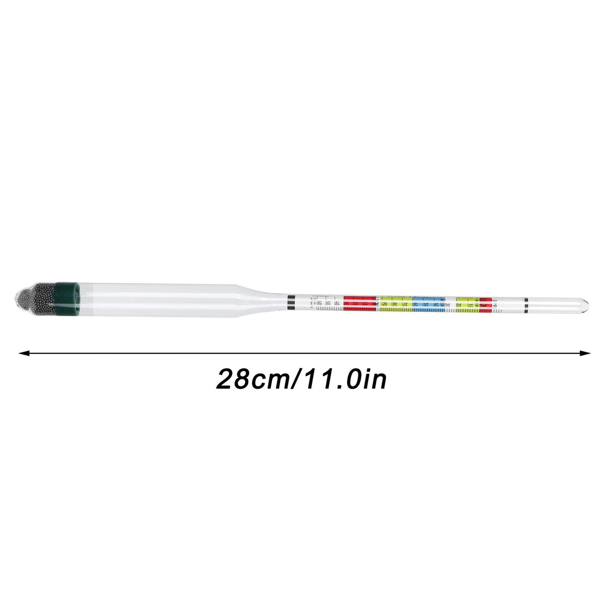 Hydrometer Tester with Sugar Ethanol Density Scales Wine Beer Brewing Measuring Instrument