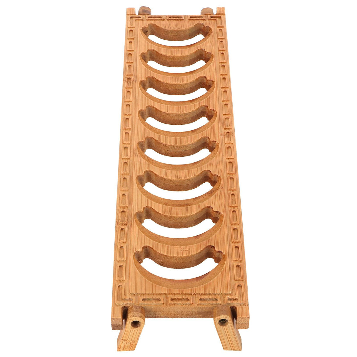 Bamboo Teacup Holder Shelf Tea Cup Draining Rack Organizer Tea Ceremony Accessories8 Grid