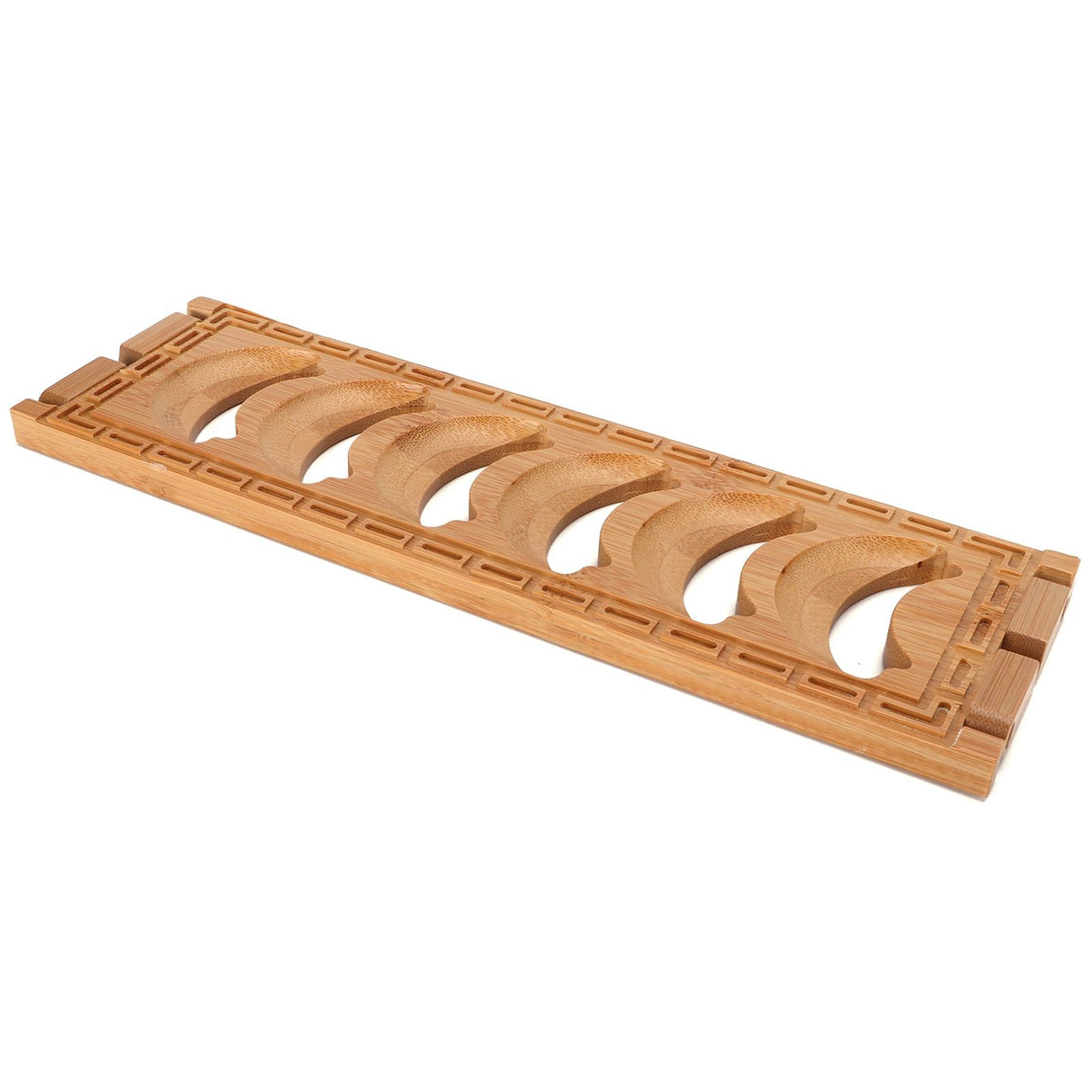 Bamboo Teacup Holder Shelf Tea Cup Draining Rack Organizer Tea Ceremony Accessories6 Grid